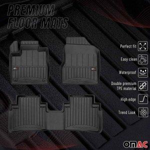 Nissan Murano Floor Mat - Omac - Proline Premium TPE - Black - '03-'07 Nissan Murano Floor Mat - Omac - Proline Premium TPE - Black - '03-'07